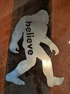 Bigfoot Believe Metal Wall Art Hanging Home Decor - Picture 1 of 2