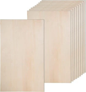 Lightweight Unfinished Rectangular Wood Sheets - Perfect for DIY Holiday Crafts - Picture 1 of 9