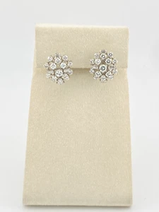 Diampond Cluster Earrings - Picture 1 of 3