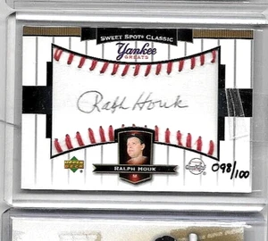LOTE DE 3 TARJETAS DE AUTÓGRAFO CERTIFICADAS RALPH HOUK DIFERENTES - Imagen 1 de 3