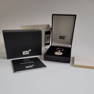 Brand New Montblanc MOP & platinum plated key ring 03568