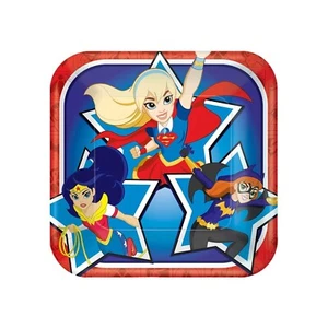 x 8 Paper Plates 9" DC Super Girls Kids Party Ware Wonderwoman Batgirl Catwoman - Picture 1 of 1