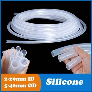 Clear Silicone Hose Tube Soft Rubber 2-29mm ID 5-40mm OD High TEMP 300℃ - Picture 1 of 5