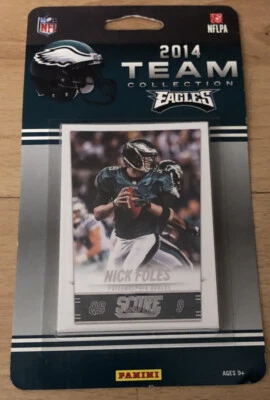 2014 Team Collection Eagles Football Card Pack Nick Foles Showing On Top Front - Image 1 of 2