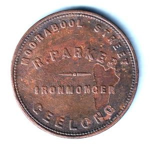 Australia Token. Parker Penny.. Geelong Vic.. Small size - 34mm.. - Imagen 1 de 2