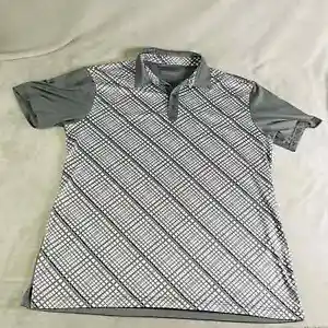 OGIO Polo Shirt Men Size XXL Gray White Golf Polyester Spandex Short Sleeve  - Picture 1 of 10