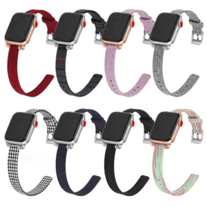 Cinturino di ricambio per orologio in nylon tela per Apple Watch serie 6/5/4/3/2/1 - Foto 1 di 72