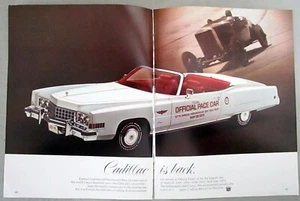 1973 Cadillac Eldorado Indy 500 Pace Car Original 2-Page Color Print Ad - Picture 1 of 1