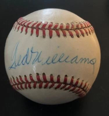 Béisbol firmado por Ted Williams de la Liga Americana - Medias Rojas de Boston Foto 1 de 4