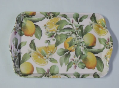 Ambiente 1x Tablett Zitronen 13 x 21 cm lFrüchte Blüten Limoni - Bild 1 von 2
