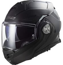 LS2 FF901 Advant X Solid Modular Motorcycle Helmet w/SunShield Matte Black