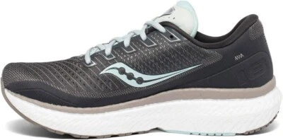 Zapatos para correr Saucony® para mujer 5 AMPLIOS Triumph 18 en carbón/Sky-5 Foto 1 de 4