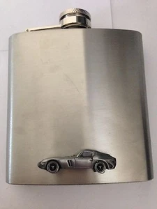 Ferrari GTO 250 Ref68 Zinn Effekt Auto auf einem 6oz Edelstahl Hüftflasche - Bild 1 von 1