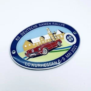 DDAC BADGE DEUTSCHE DAMEN RALLYE OLDTIMER US-CAR CASTLE LADIES CLUB FLOWER BLUE  - Picture 1 of 10