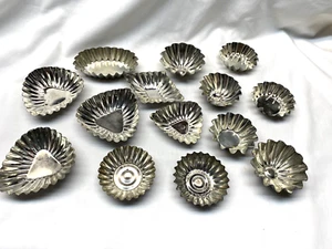 Lot 14 Aluminum  Assorted Design Fluted Tart Candy Chocolate Butter Pastry Molds - Afbeelding 1 van 8