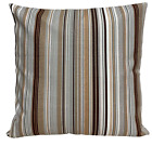 Country Style Pillow Case, Cushion Cover Beige / Braun Striped 40x40cm