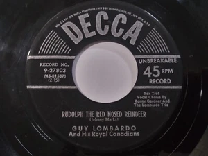 Guy Lombardo - Rudolph The Red Nosed Reindeer VG Original 45 DECCA Record 1951 - Picture 1 of 2