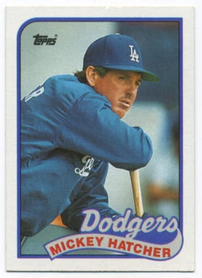 Topps Baseball Card 1989 #483 Mickey Hatcher - Image 1 of 2