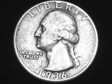 1936-D Washington Quarter --- Extra Fine Cover