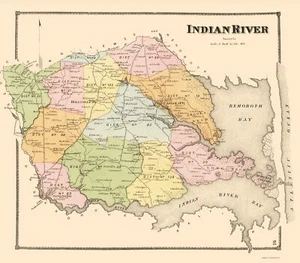 Historischer Stadtplan - Indian River Delaware - Biere 1868 - 23 x 26,15 - Bild 1 von 20