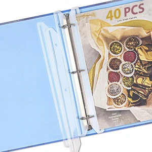 40Pcs 3 Hole Punched Magazine Holders, Magazine Organizer, 3 Ring Binder Insert  - Picture 1 of 12