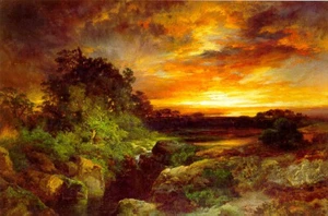 oil painting handpainted on canvas "An Arizona Sunset Near the Grand Canyon " - Picture 1 of 1