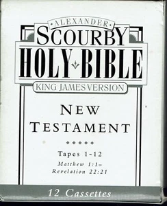 Scourby Holy Bible New Testament Audio Book 12 Cassettes in Box King James 1991 - Picture 1 of 3