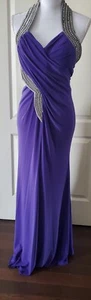 SES-Ladies Party Prom Dress - Turkey - Halter- Long-Purple-Rhinestones - Size 42 - Bild 1 von 10