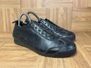RAREš„ Sz 4 Asics Onitsuka Tiger MEXICO 66 SD SLIP-ON 1183A711 BLACK-OUTShoes - Picture 1 of 11
