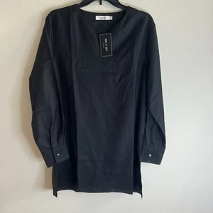 SEA&ALP African Men's Formal Clothes Dashiki Shirt TRADITIONAL BLACK Medium New - Picture 1 of 7