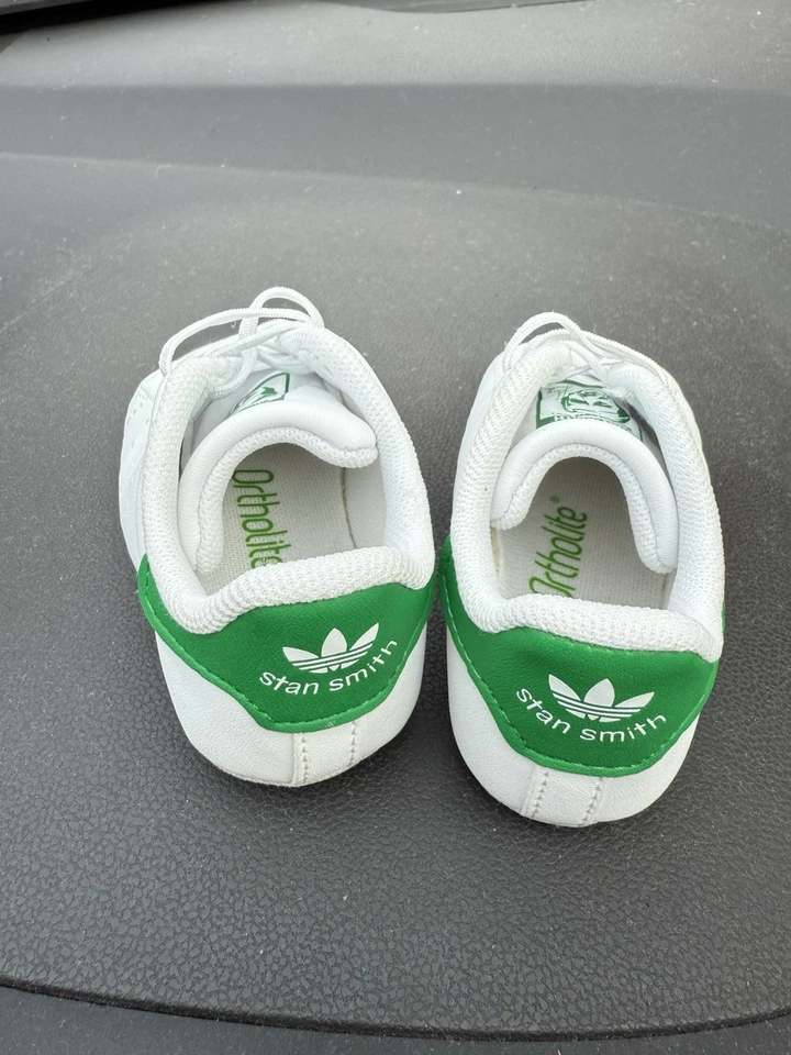 Adidas Stan Smith Infantil Cuna Zapatos Tenis Talla 3K Blanco con Verde Foto 1 de 4