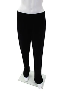 Ralph Lauren Womens Wool Ankle Slit Detail Straight Leg Trousers Black Size 8 - Picture 1 of 5