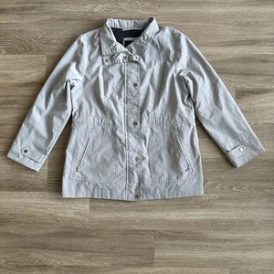 London Fog Full Zip Collared Jacket Beige Tan Khaki Men’s Large - Picture 1 of 16