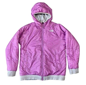 The North Face Girls Gray & Purple Mtn Sports Reversible Coat, Size L Full Zip - Picture 1 of 13
