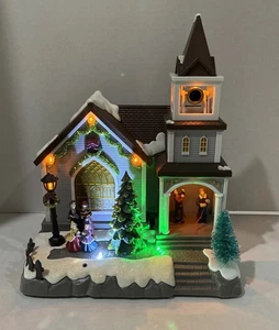 Studio Eluceo LTD beleuchtete Weihnachtshausszene Klingel Glocke animierte Musik ohne Box - Bild 1 von 18