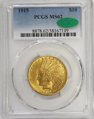 1915 $10 Indian Head PCGS MS62 CAC - Image 1 of 2