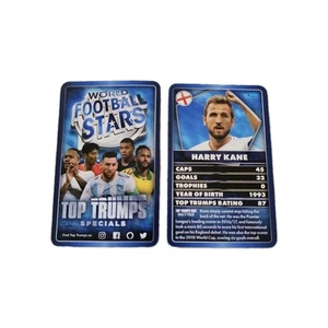 WORLD FOOTBALL STARS  HARRY KANE      CARD TOP TRUMPS SINGLE CARD - Picture 1 of 1