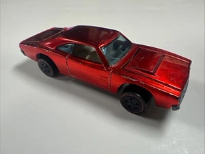 Vintage 1969 Hot Wheels Redlines Red Custom Dodge Charger White Interior - Picture 1 of 7