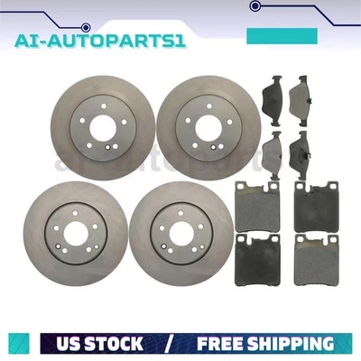 Juego de 6 rotores de freno delanteros traseros + pastillas de freno para Mercedes-Benz CLK320 1998 1999 Foto 1 de 4
