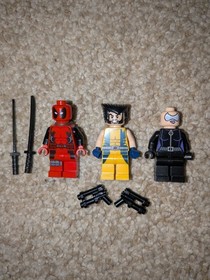 3x Authentic LEGO Deadpool Wolverine Batwoman Minifigure 6866 Marvel Sh0032 Lot