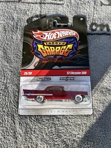 Hot Wheels Larry’s Garage 1957 Chrysler 300 Red Mint In Card Rubber Tires Z7 - Picture 1 of 2