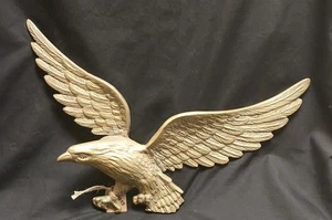 Aquila in ottone 18" da appendere arte fienile arte vintage - Foto 1 di 11