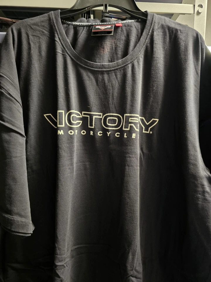 Camiseta Hombre Negra VICTORY Motocicletas 3XL Nueva Foto 1 de 1