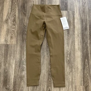 Womens Lululemon Wunder Under High Rise Tight 25" Inch Artifact Brown Gold Sz 6 - Picture 1 of 4