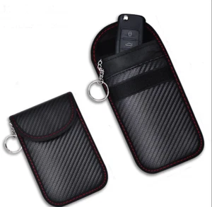 Car Key Signal Blocker Faraday Cage Fob Pouch Keyless RFID Blocking Bag 80x125mm - Foto 1 di 1