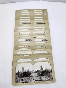 1906 SAN FRANCISCO ERDBEBEN KATASTROPHE STEREOVIEW FOTOKARTE LOT 25 KOMPLETT - Bild 1 von 4