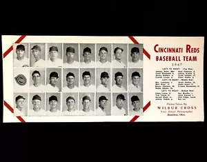 1947 CINCINNATI REDS BASEBALL TEAM PHOTO vs JACKIE ROBINSON DEBUT MAY 13 BLOTTER - Picture 1 of 4