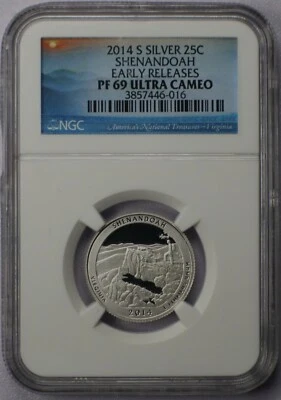 2014-S 25c Shenandoah Silver Quarter - NGC PF 69 Ultra Cameo - Image 1 of 2