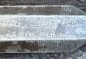 Vintage STANLEY 3/4” Chisel Australia 19 mm Old tool wood Bevel Edge - Picture 1 of 17