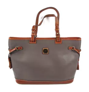 Dooney & Bourke Pebble Grain Double Strap Tassel Bag (10) - Picture 1 of 8